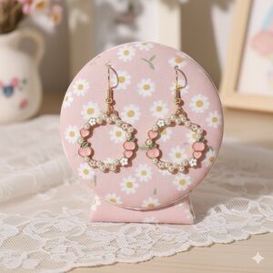 Peach & Pearl Earrings